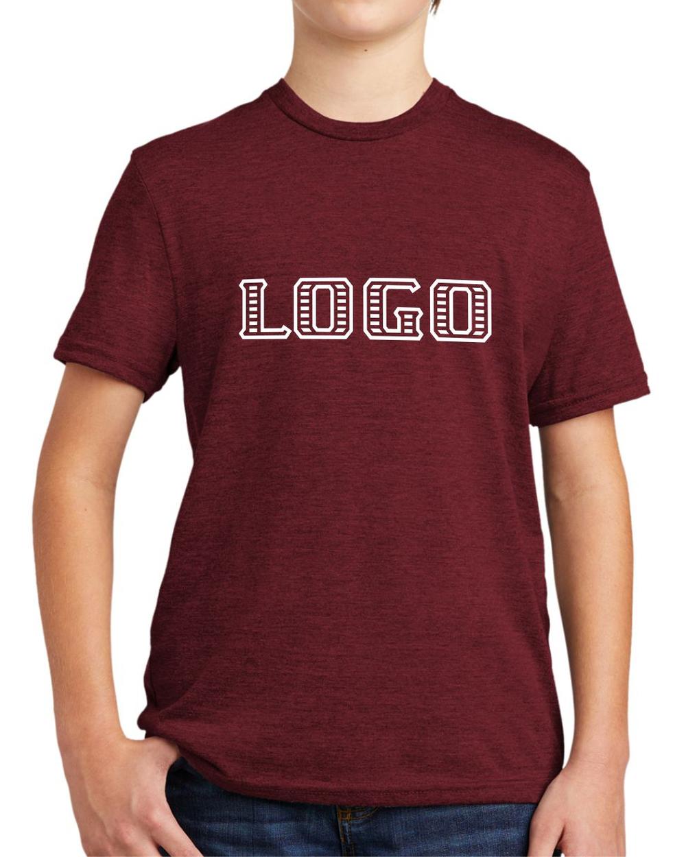 Allmade Youth Tri-Blend S/S Custom T-Shirt, color: Vino Red