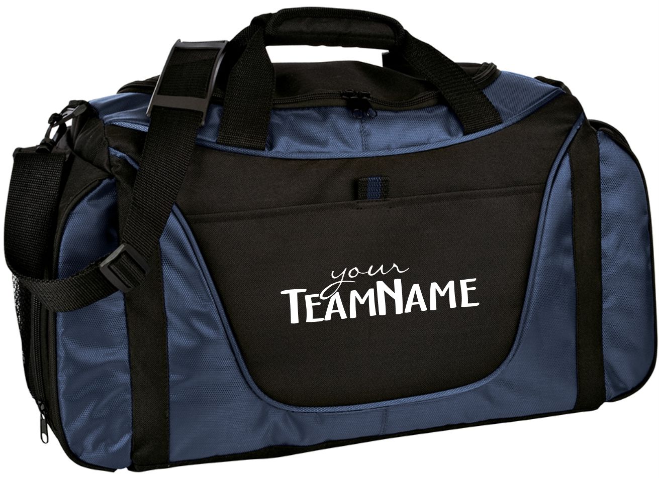 BG1050WL  Medium 2-Tone Custom-Logo Duffel Bag, color: Navy/Black