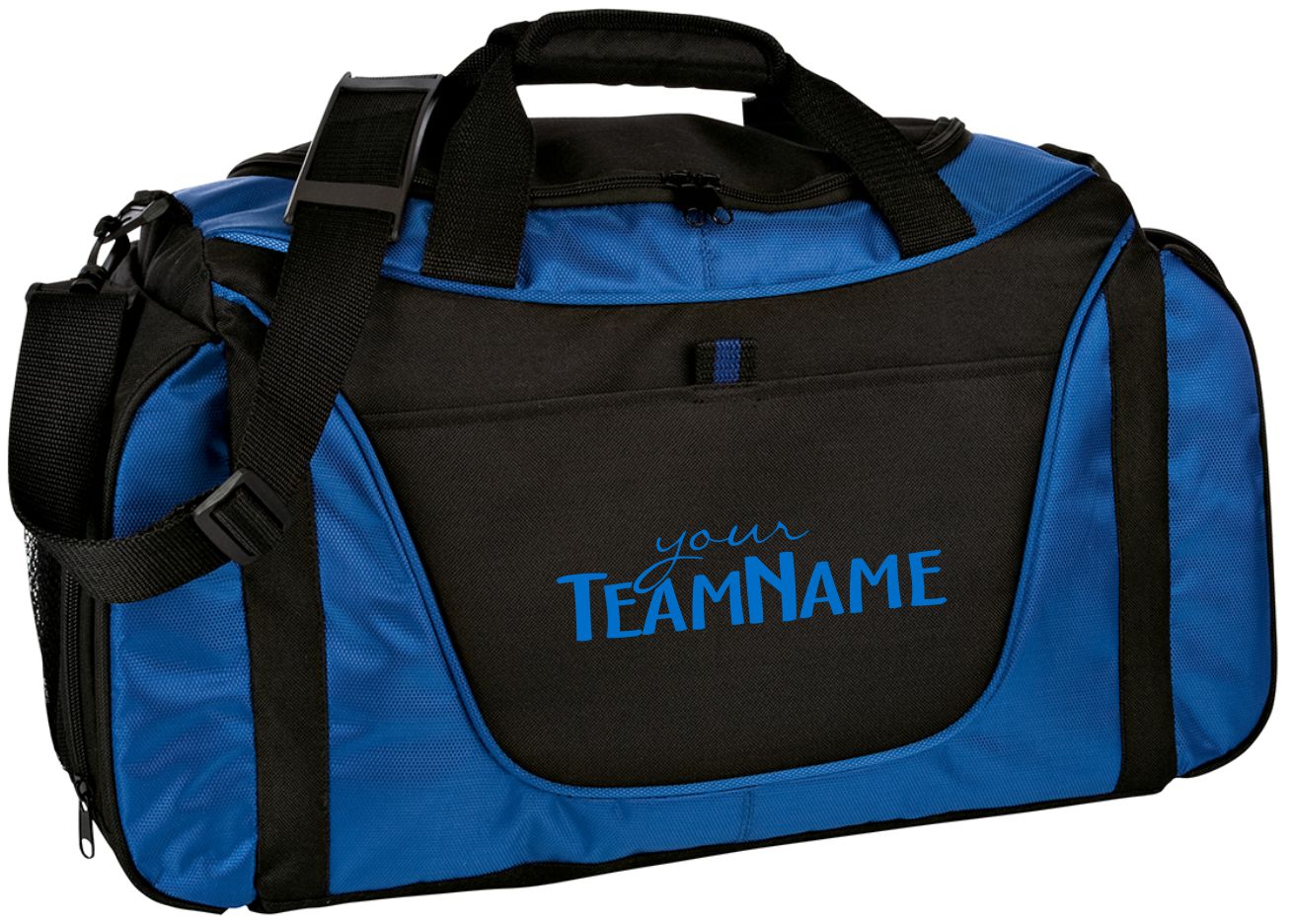 BG1050WL  Medium 2-Tone Custom-Logo Duffel Bag, color: Royal/Black