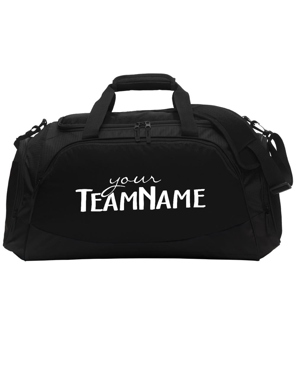 Port Authority Active Custom-Logo Duffel Bag, color: Black/Black