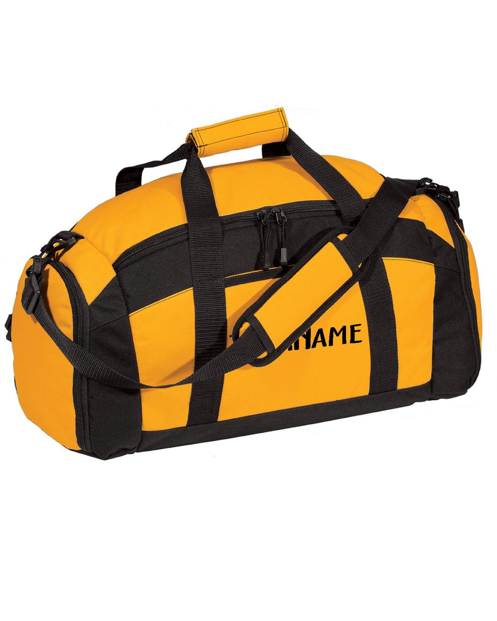 Port Authority Gym Custom-Logo Duffel Bag, color: Gold
