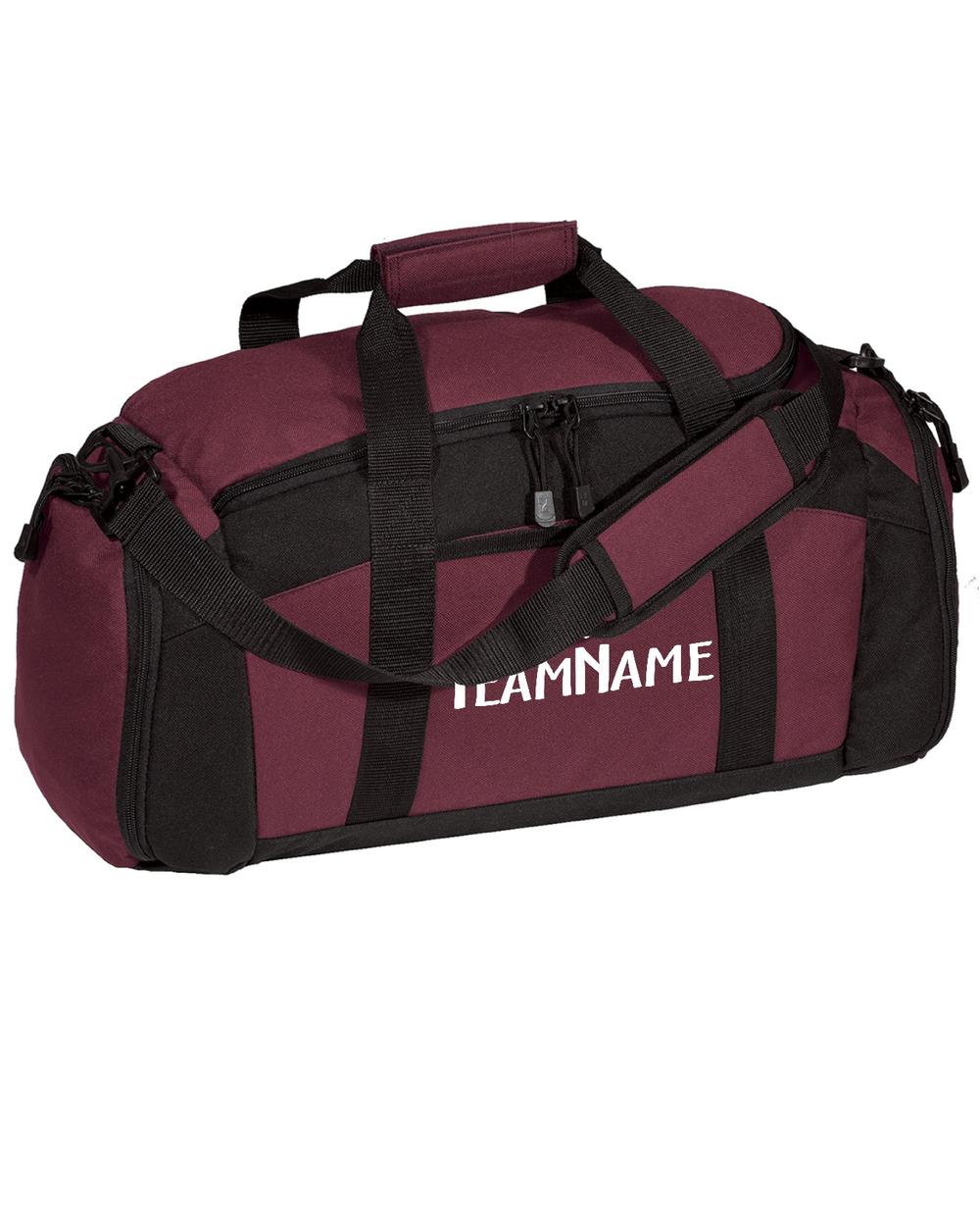 Port Authority Gym Custom-Logo Duffel Bag, color: Maroon