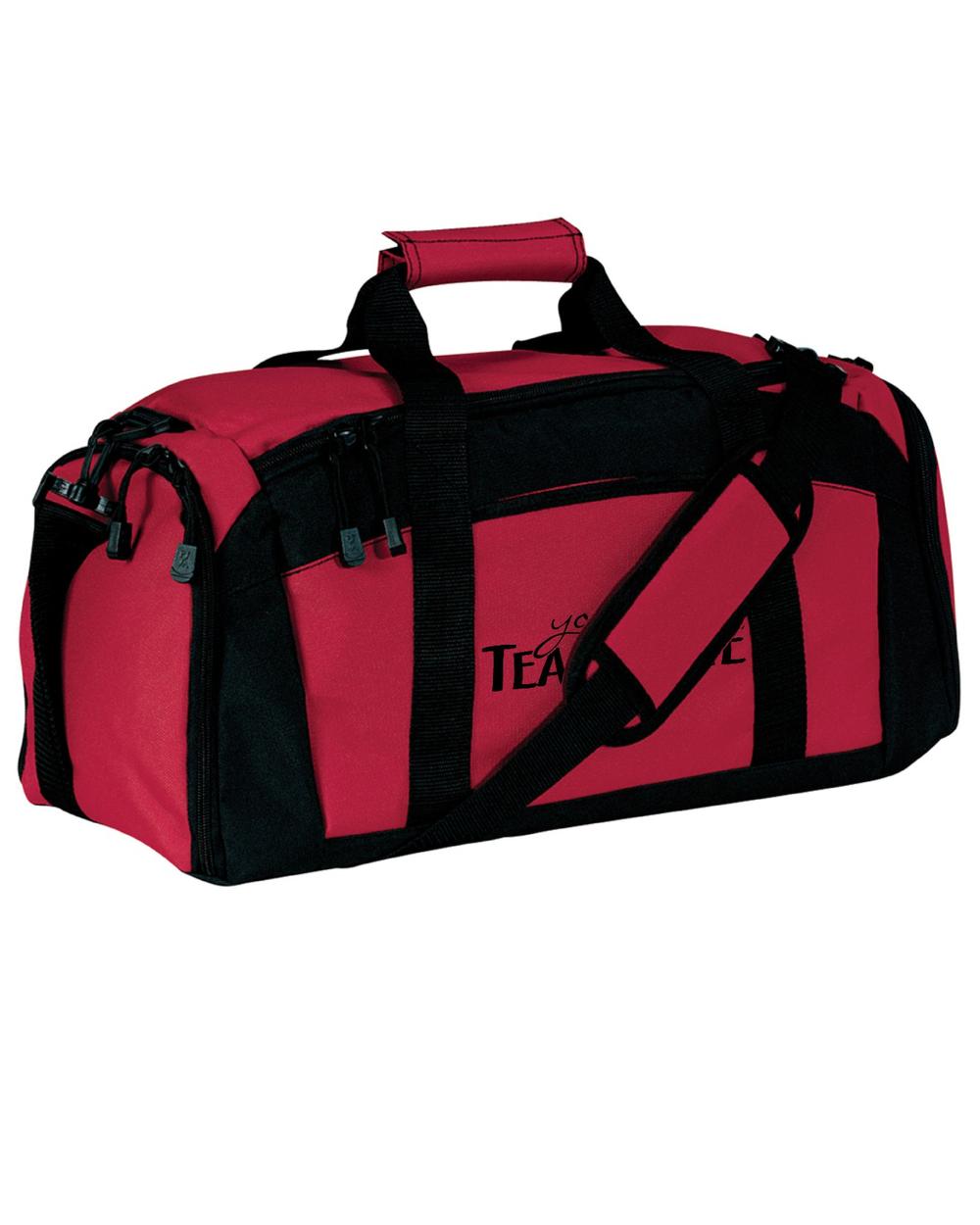 Port Authority Gym Custom-Logo Duffel Bag, color: Red