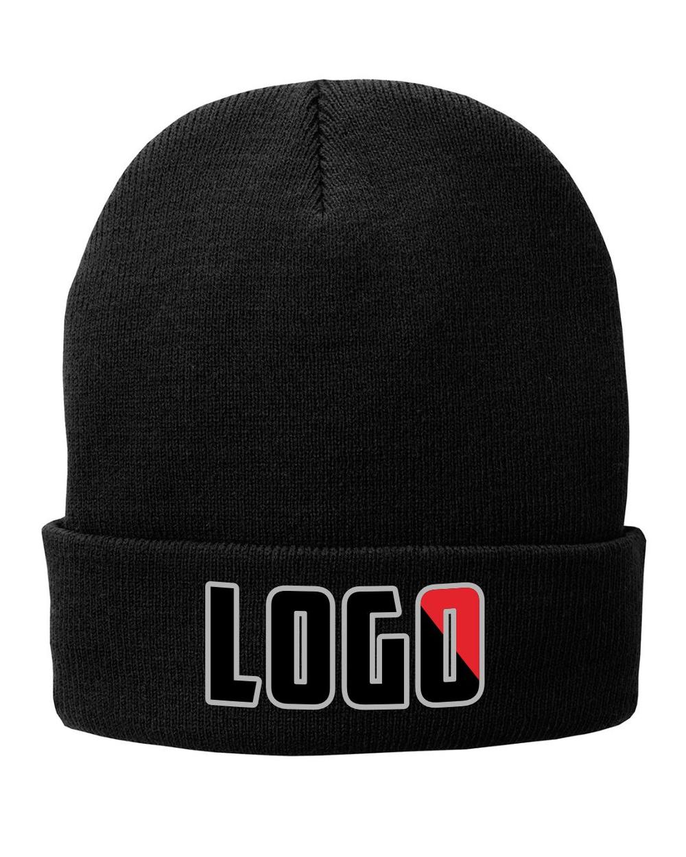 P&C Fleece-Lined Knit Custom Beanie Hat, color: Black