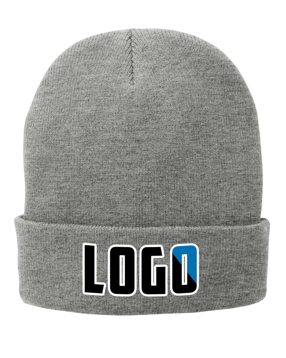 P&C Fleece-Lined Knit Custom Beanie Hat, color: Athletic Oxford