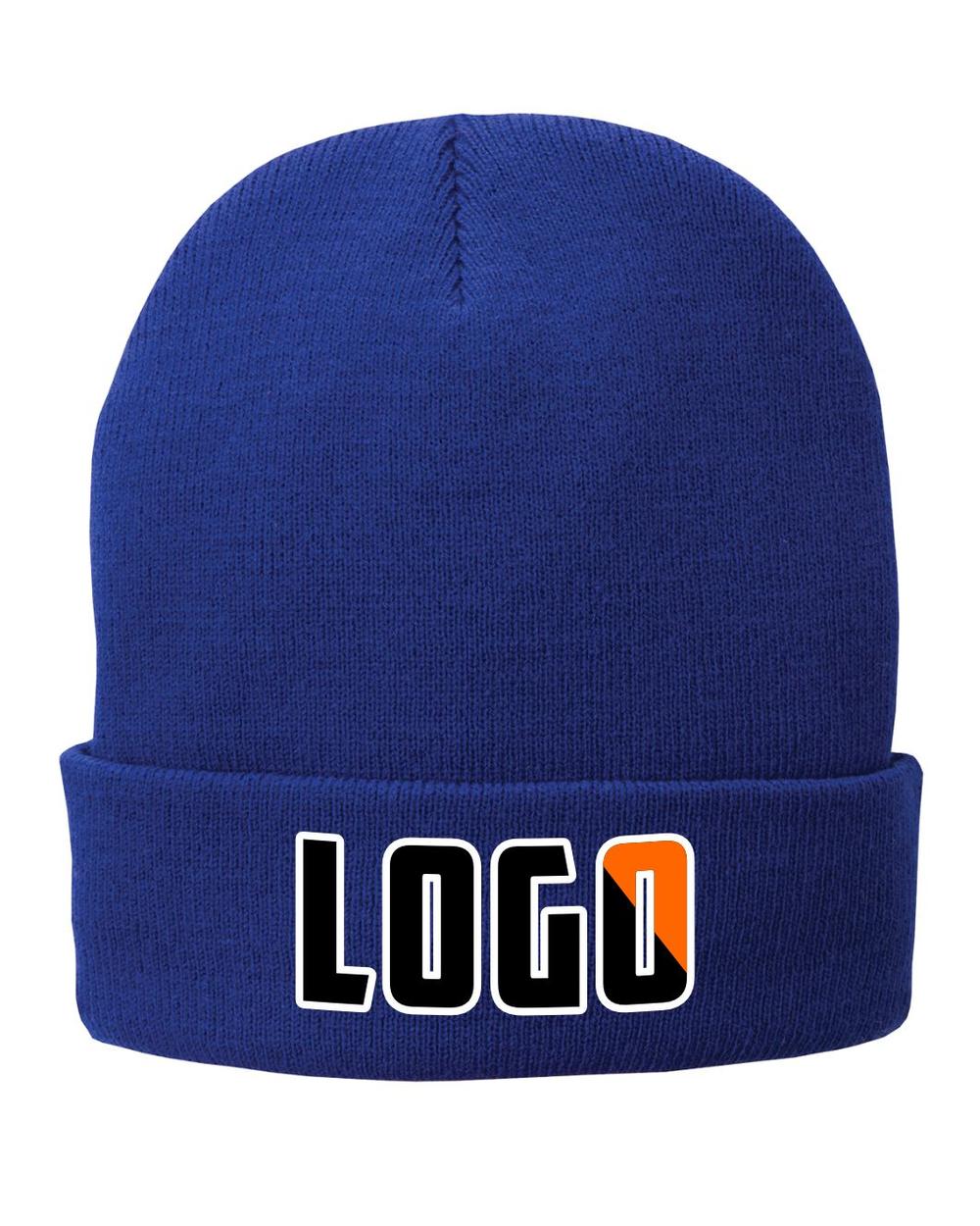 P&C Fleece-Lined Knit Custom Beanie Hat, color: Athletic Royal