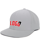 Pacific Perforated F3 Performance FlexFit Flat Custom Cap, color: Silver