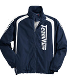 Sport-TEK ColorBlock Raglan Custom Warmup Jacket, color: True Navy/White