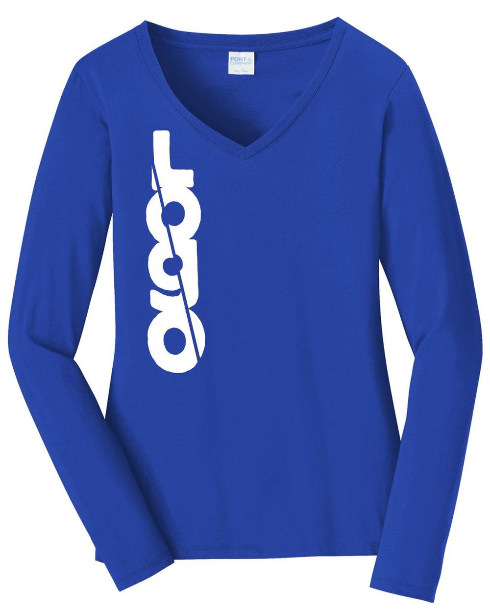 P&C Women's Fan Favorite L/S V-Neck Custom T-Shirt, color: True Royal