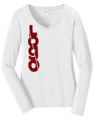 P&C Fan Favorite L/S V-Neck Custom T-Shirt, color: White