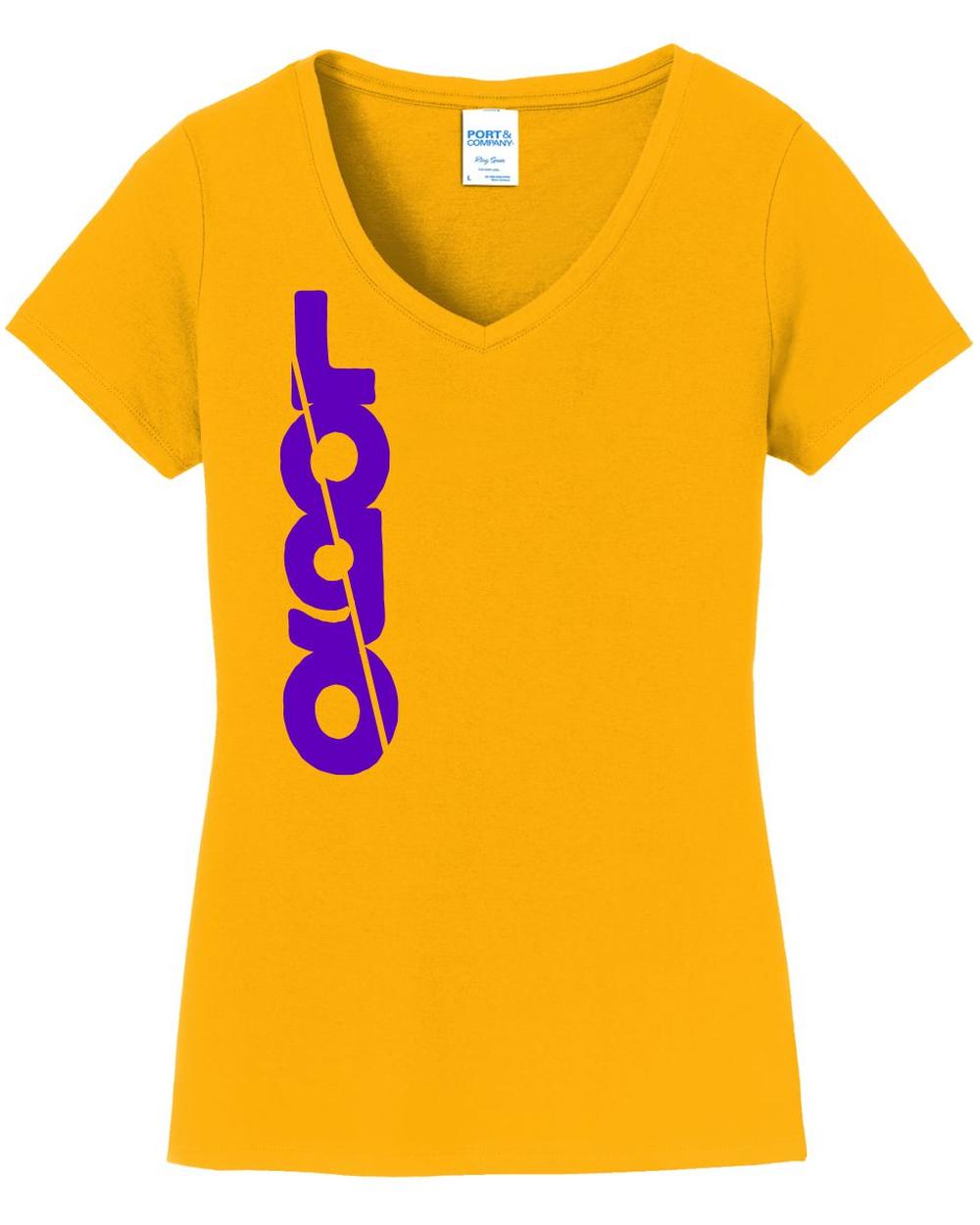 P&C Fan Favorite V-Neck Custom T-Shirt, color: Bright Gold