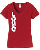 P&C Fan Favorite V-Neck Custom T-Shirt, color: Team Cardinal