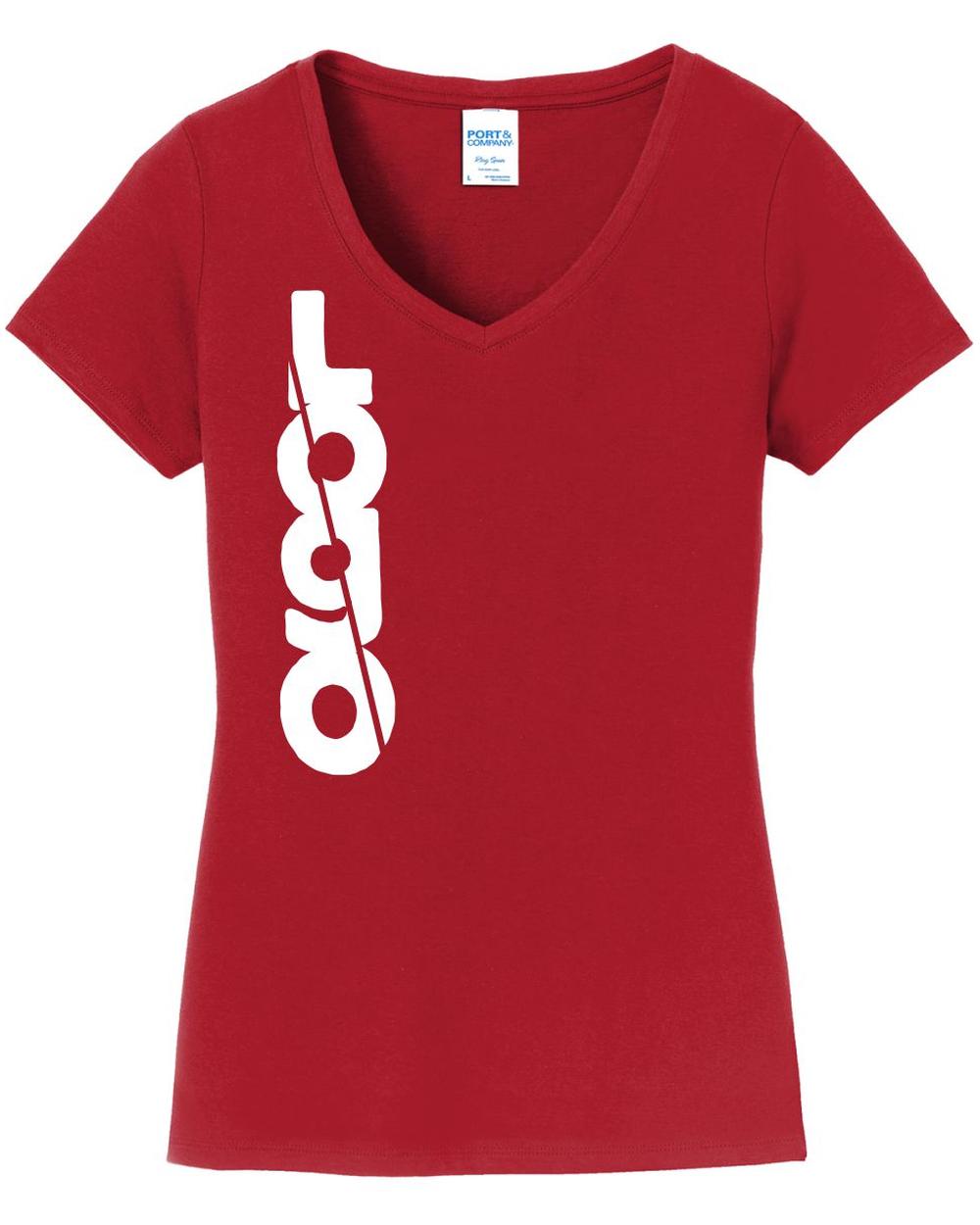 P&C Women's Fan Favorite V-Neck Custom T-Shirt, color: Team Cardinal
