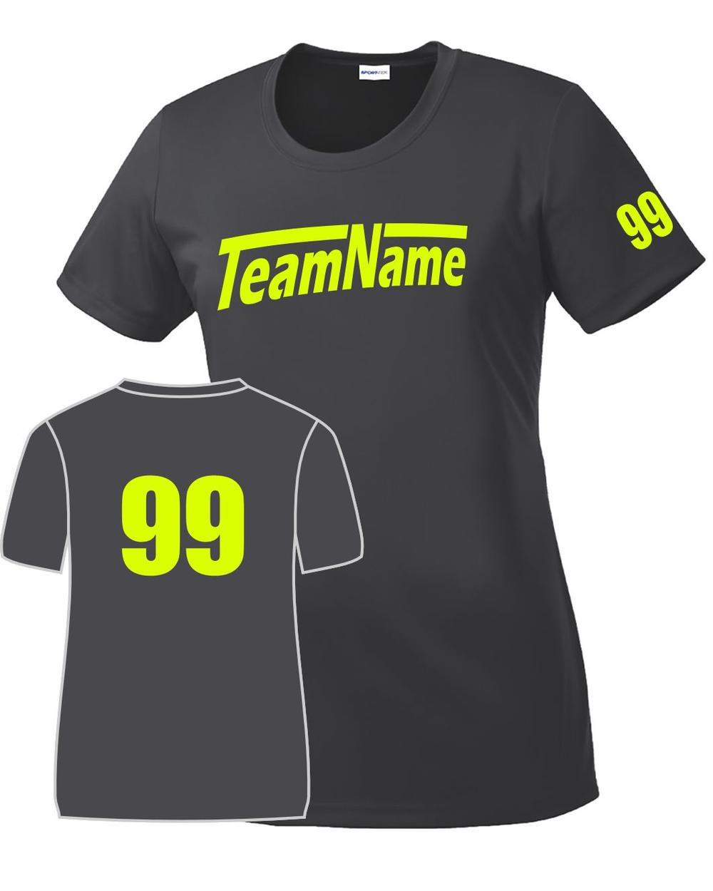 Sport-TEK Women's Custom Performance T-Shirt, color: Iron Grey