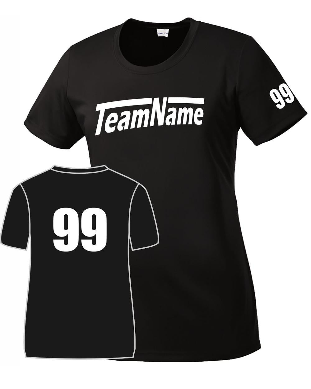 Sport-TEK Women's Base Custom Performance Jersey, color: Black