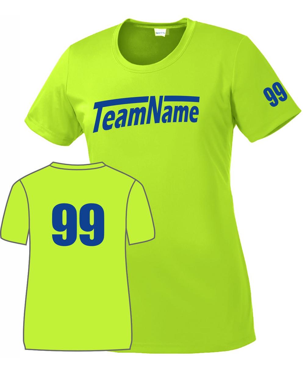 Sport-TEK Women's Custom Performance T-Shirt, color: Neon Yellow