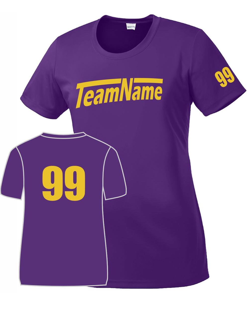 Sport-TEK Women's Custom Performance T-Shirt, color: Purple
