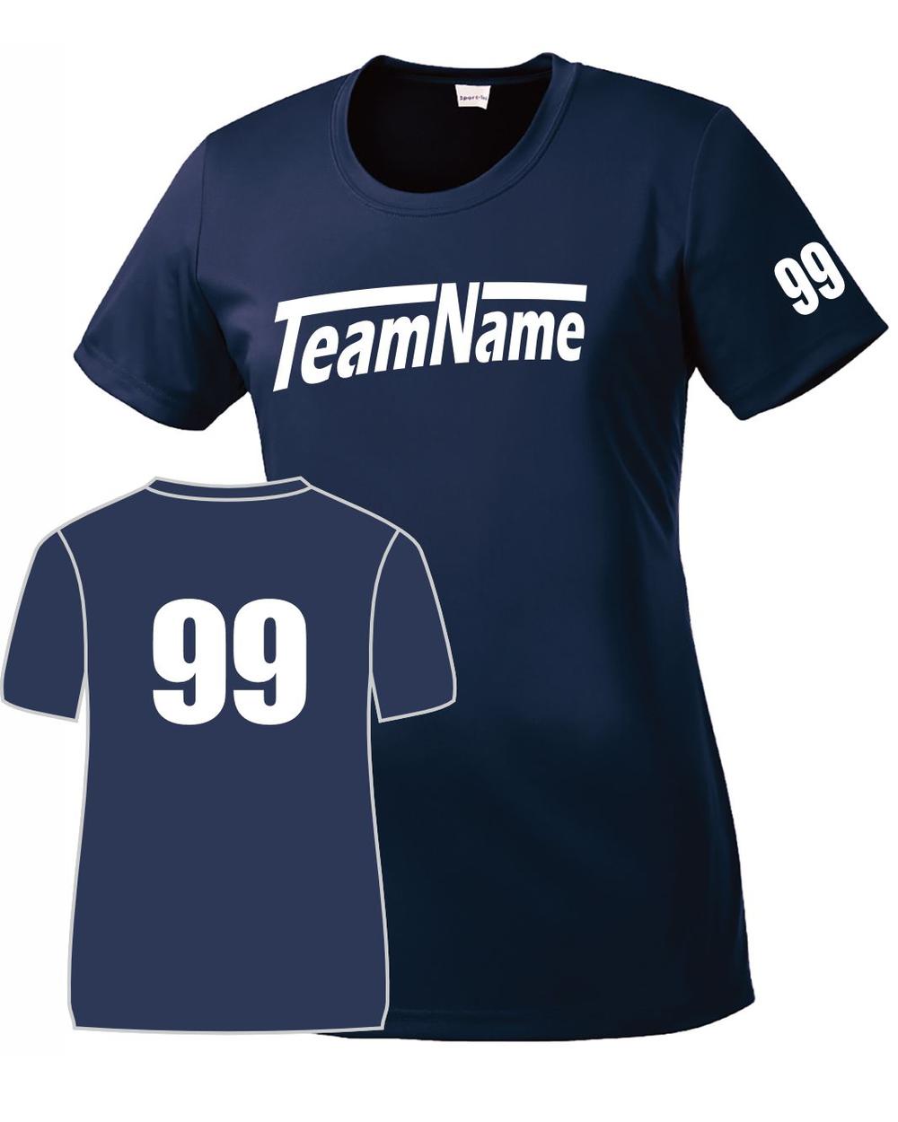 Sport-TEK Women's Custom Performance T-Shirt, color: True Navy