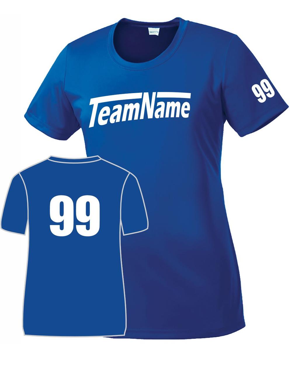 Sport-TEK Women's Custom Performance T-Shirt, color: True Royal