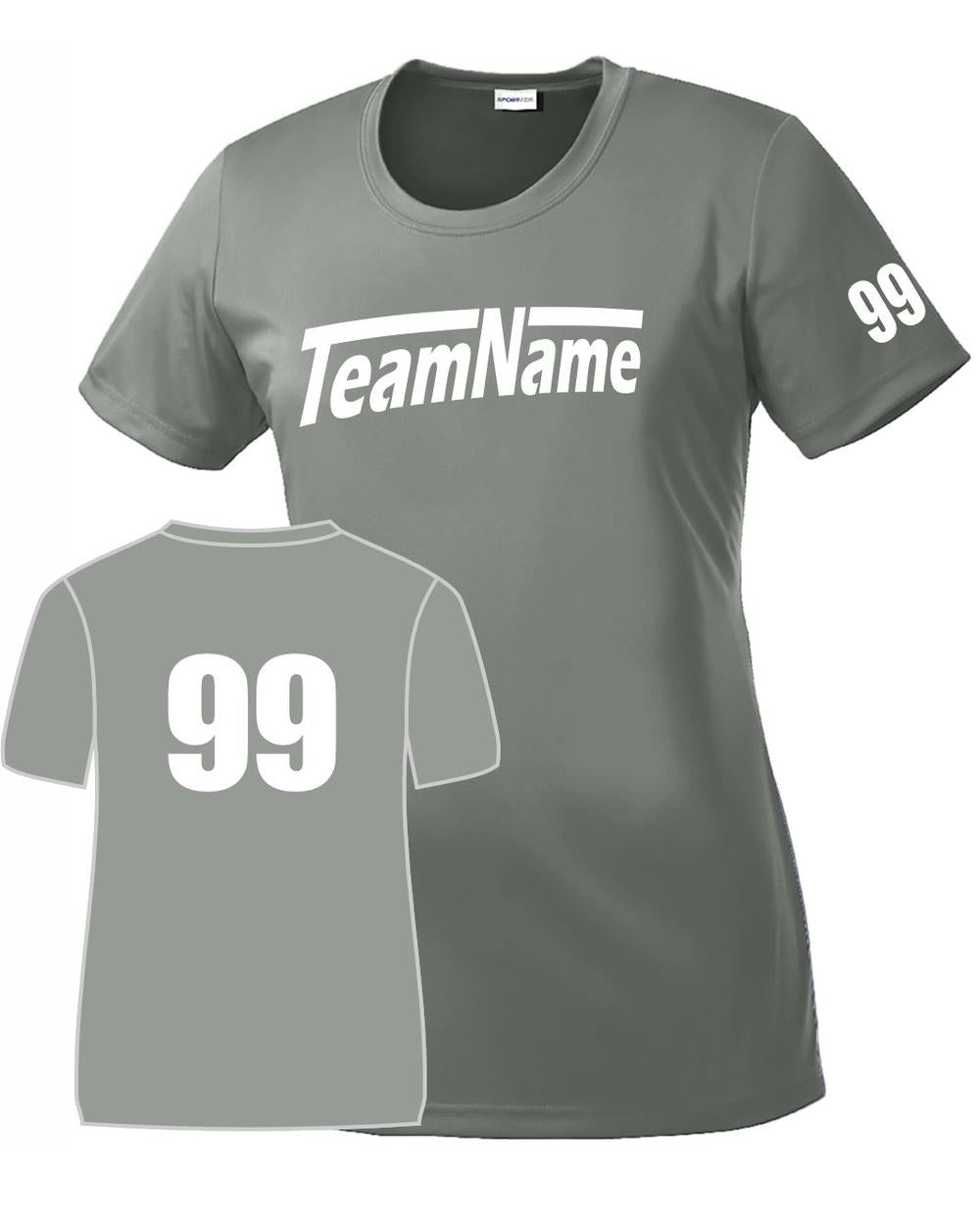 Sport-TEK Women's Custom Performance T-Shirt, color: Grey Concrete