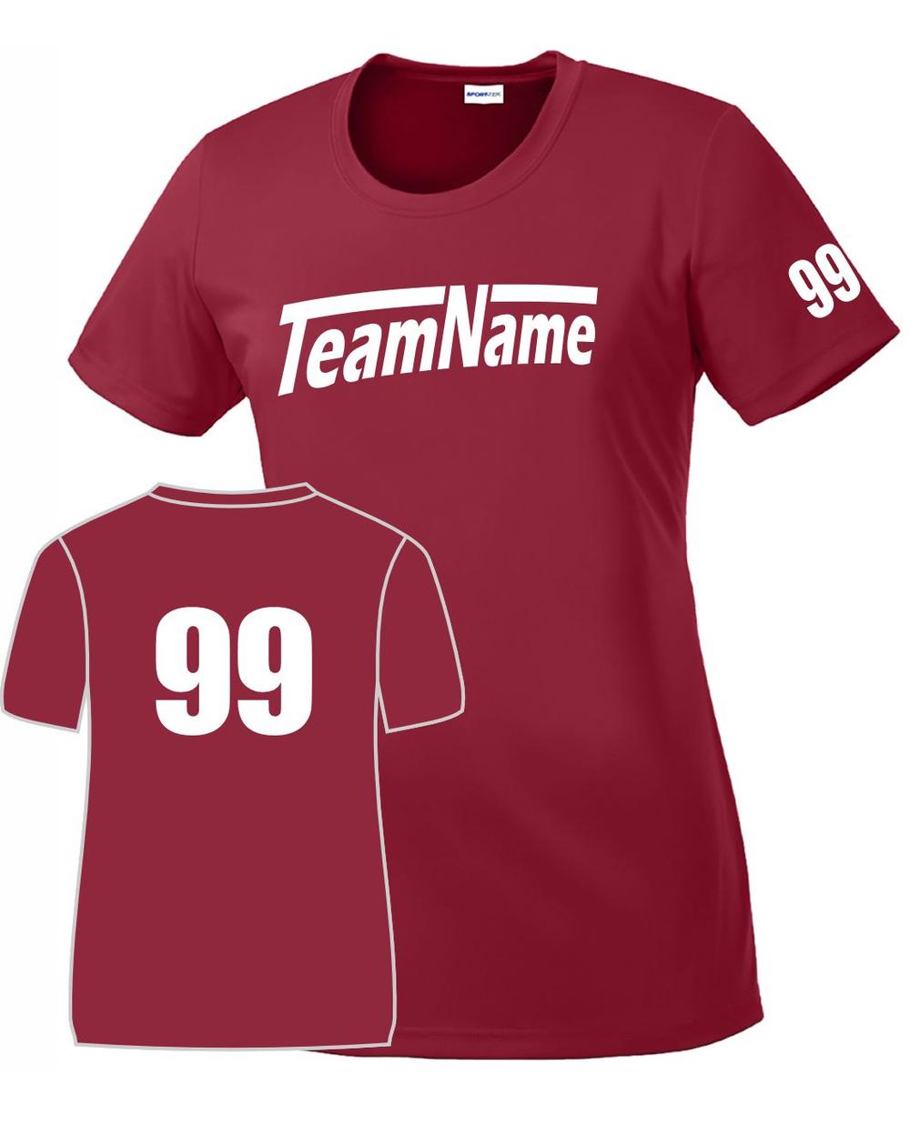 Sport-TEK Women's Custom Performance T-Shirt, color: Cardinal