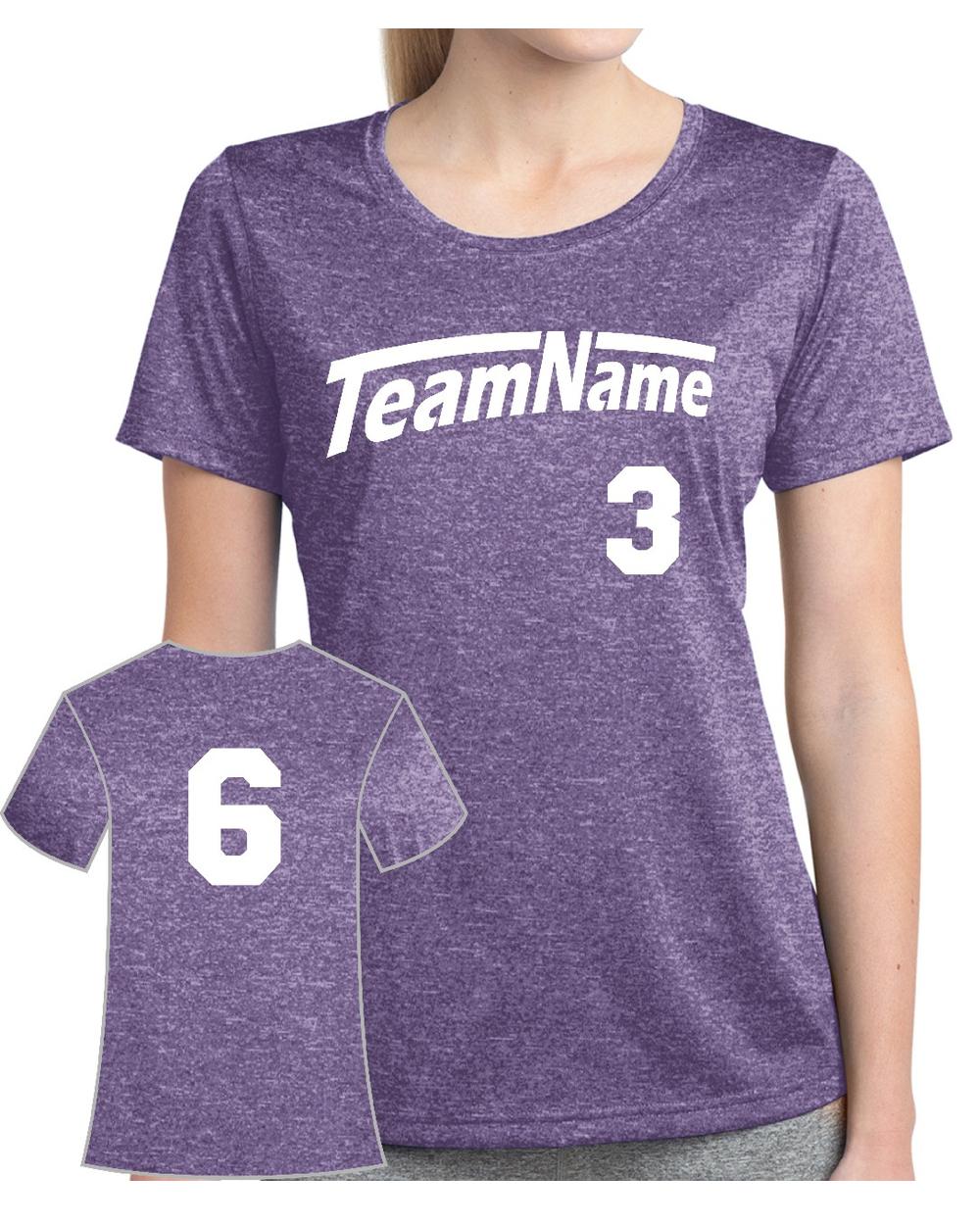 Sport-TEK Women's Heather Contender Custom Sports T-Shirt, color: Purple Heather