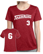 Sport-TEK Heather Contender Custom Sports T-Shirt, color: Scarlet Heather