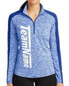 Sport-TEK Electric Heather Colorblock Custom Pullover, color: True Royal Electric/True Royal