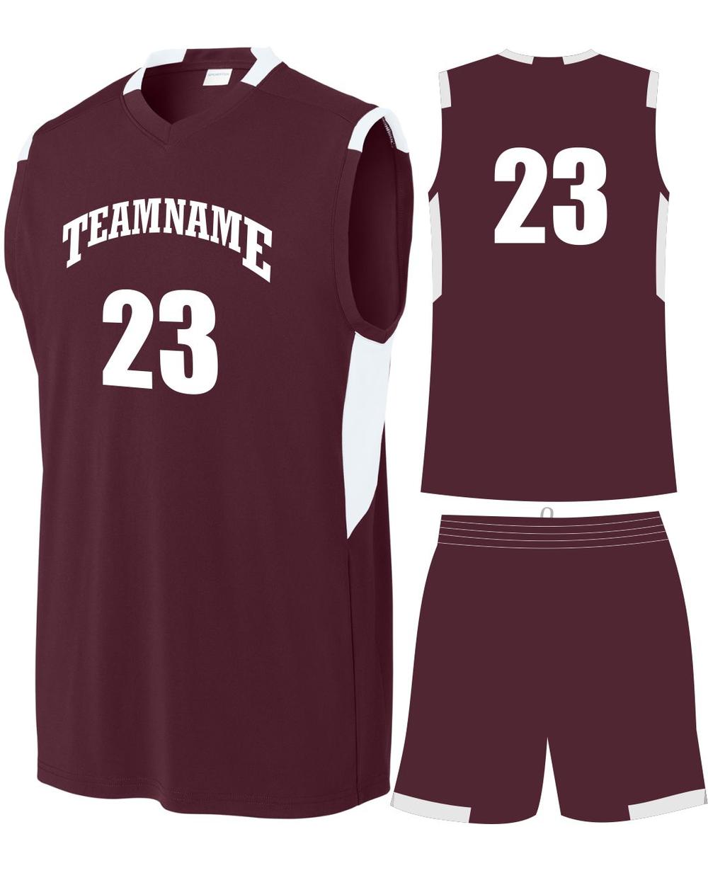 Sport-TEK Club Custom Cross-Training Uniform, color: Maroon/White