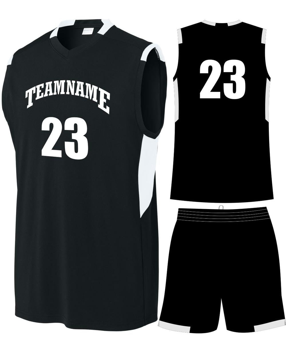 Sport-TEK Club Custom Cross-Training Uniform, color: Black/White