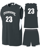 Sport-TEK Club Custom Cross-Training Uniform, color: Iron Grey/White