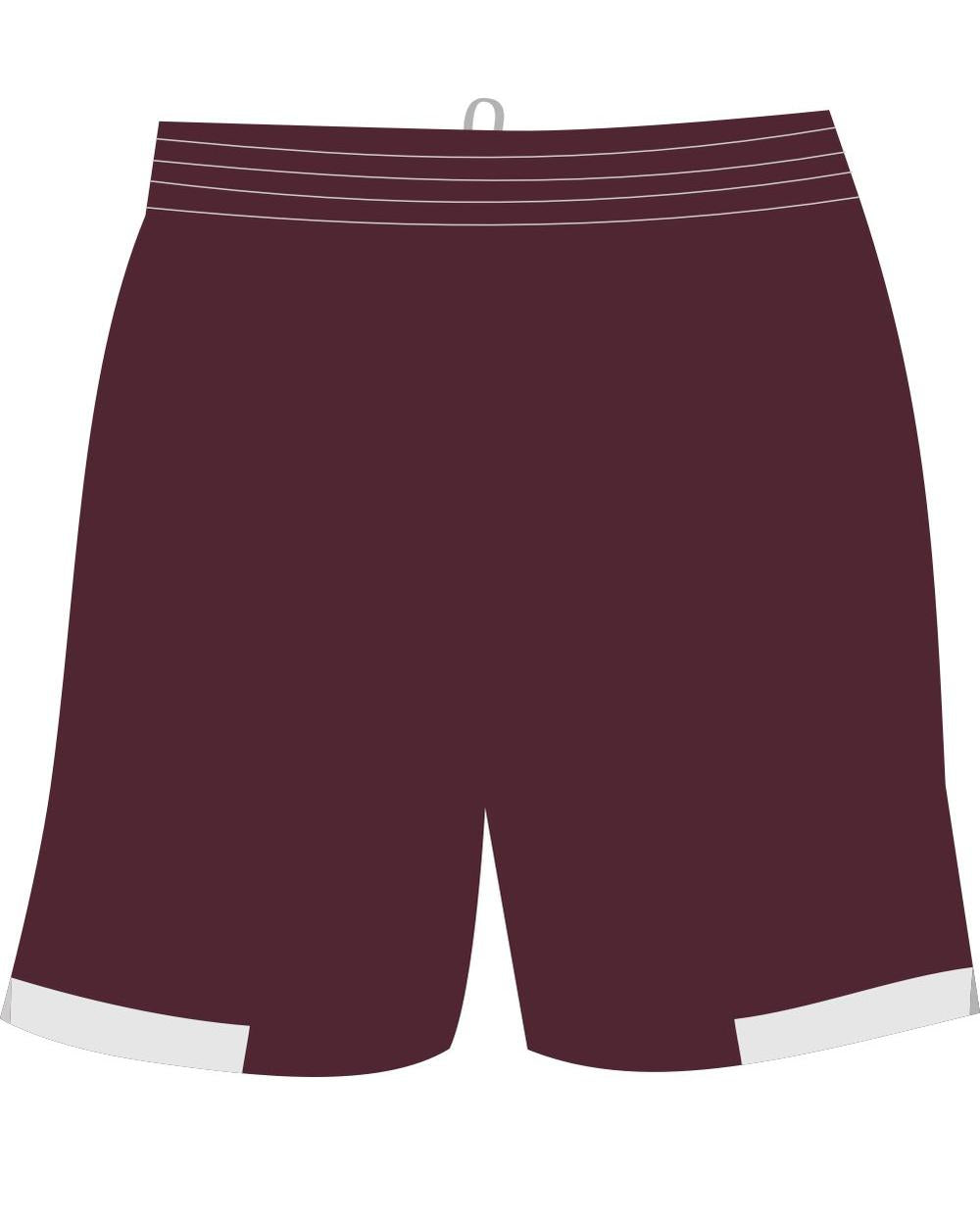 Sport-TEK Club Short, color: Maroon/White