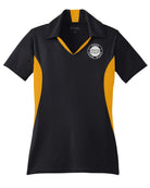 Sport-TEK Side Blocked Performance Custom Coaches Shirt, color: Black/Gold