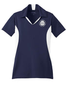 Sport-TEK Side Blocked Performance Custom Coaches Shirt, color: True Navy/White