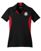 Sport-TEK Side Blocked Performance Custom Coaches Shirt, color: Black/True Red