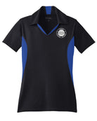 Sport-TEK Side Blocked Performance Custom Coaches Shirt, color: Black/True Royal