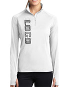 Sport-TEK Wick Stretch 1/2-Zip Custom Pullover, color: White