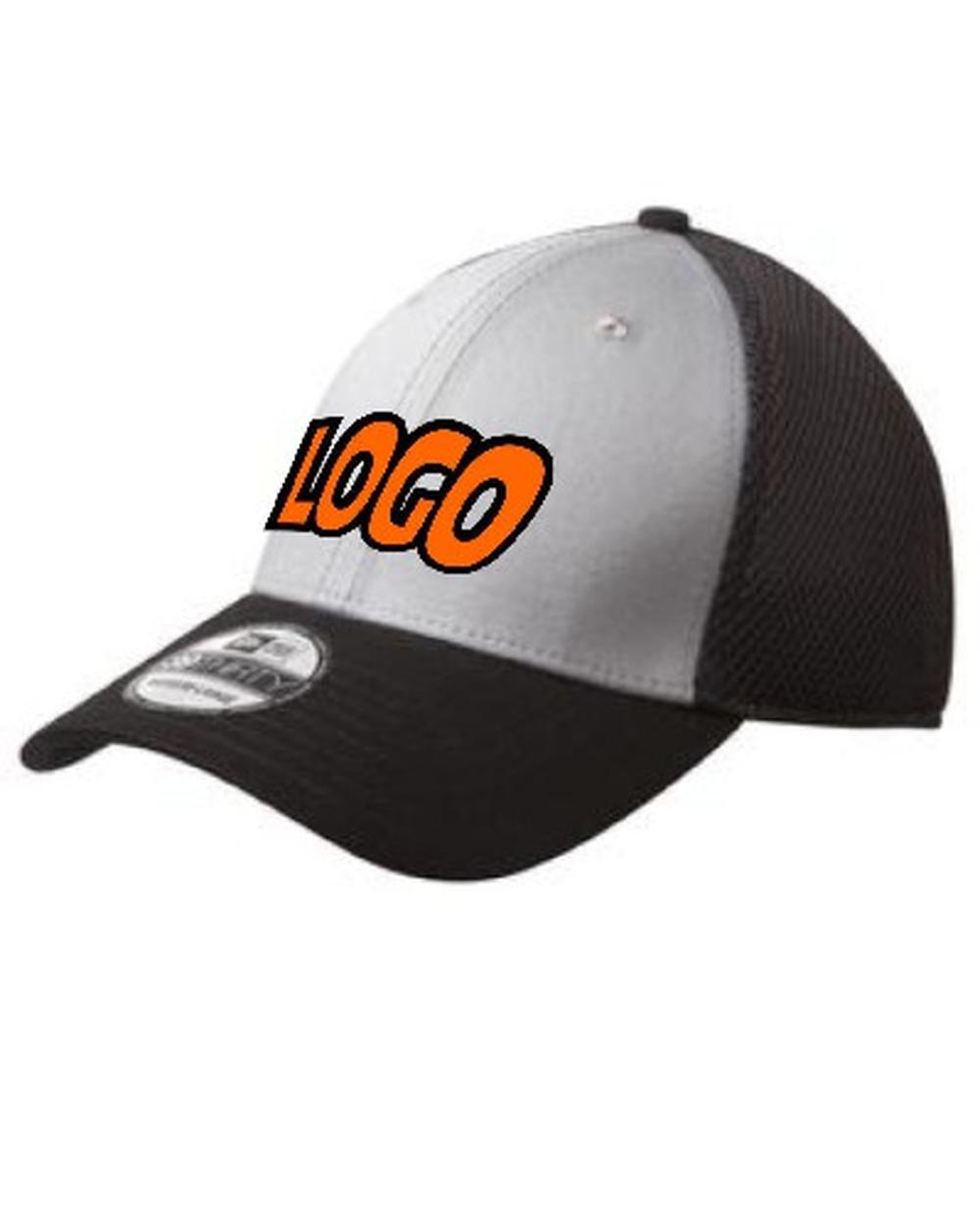 New Era Stretch Mesh Custom Cap, color: Grey/Black