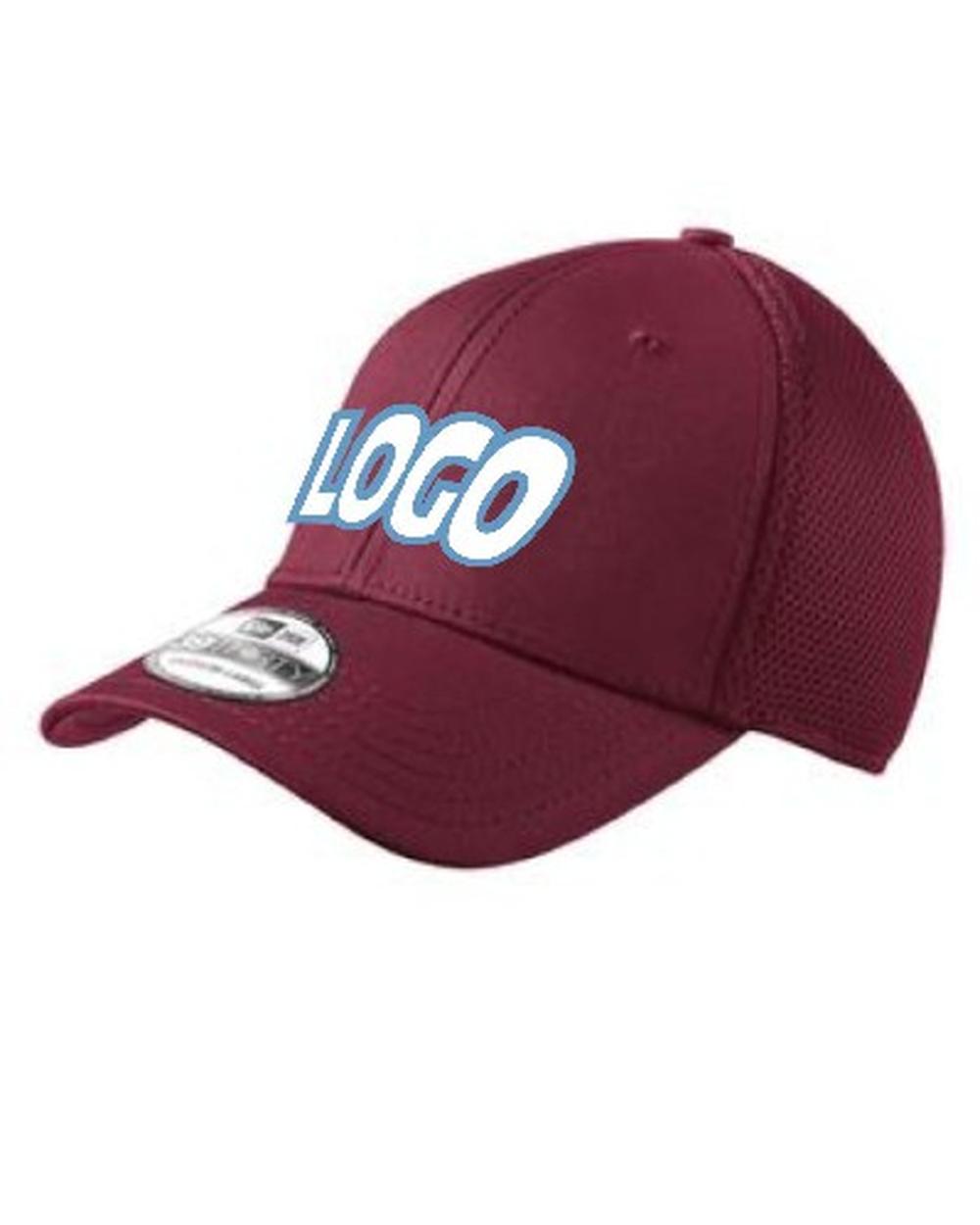 New Era Stretch Mesh Custom Cap, color: Maroon