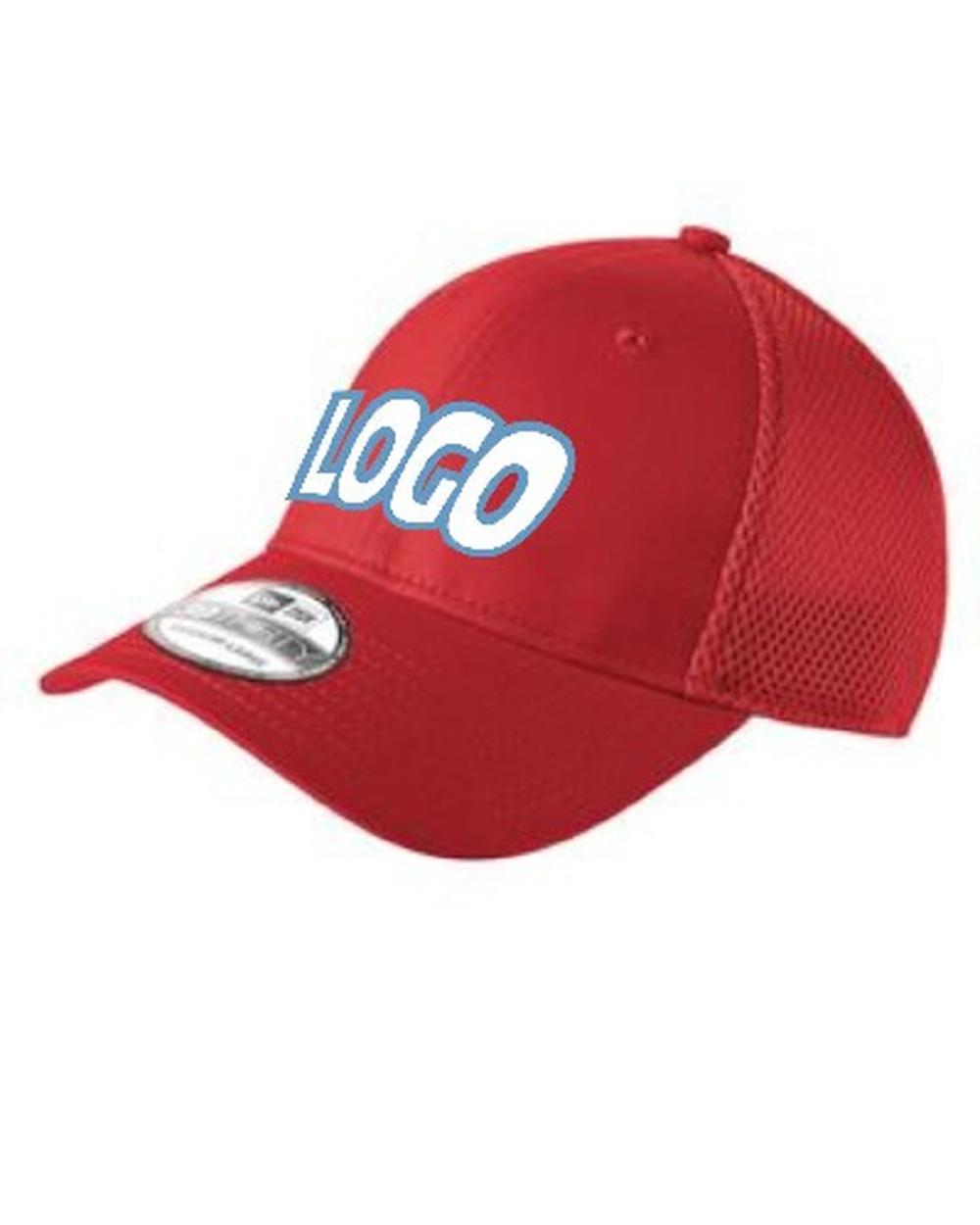 New Era Stretch Mesh Custom Cap, color: Scarlet Red