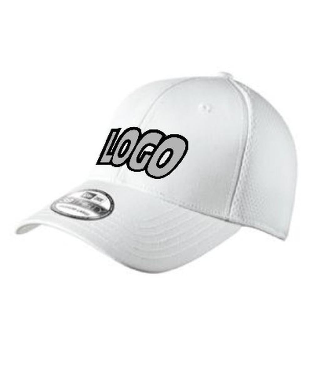 New Era Stretch Mesh Custom Cap, color: White