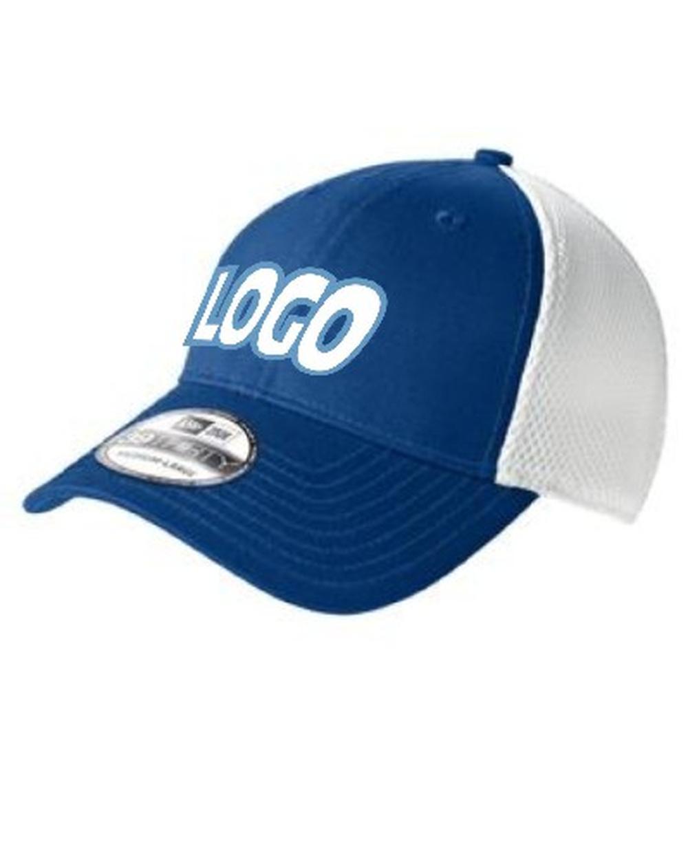 New Era Youth Stretch Mesh Custom Cap, color: Royal/White