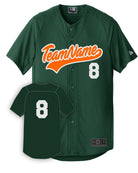 New Era Diamond Full-Button Custom Baseball Jersey, color: Dark Green
