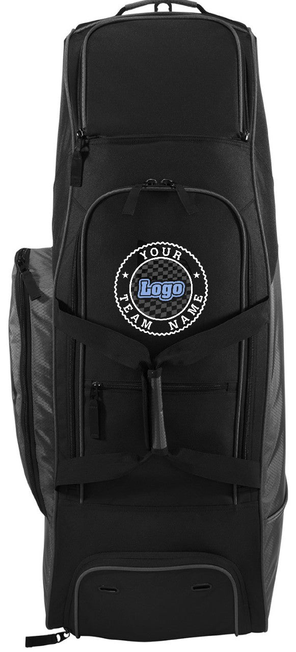 NEB701WD  Shutout Wheeled Custom Bat Bag, color: Black/Graphite