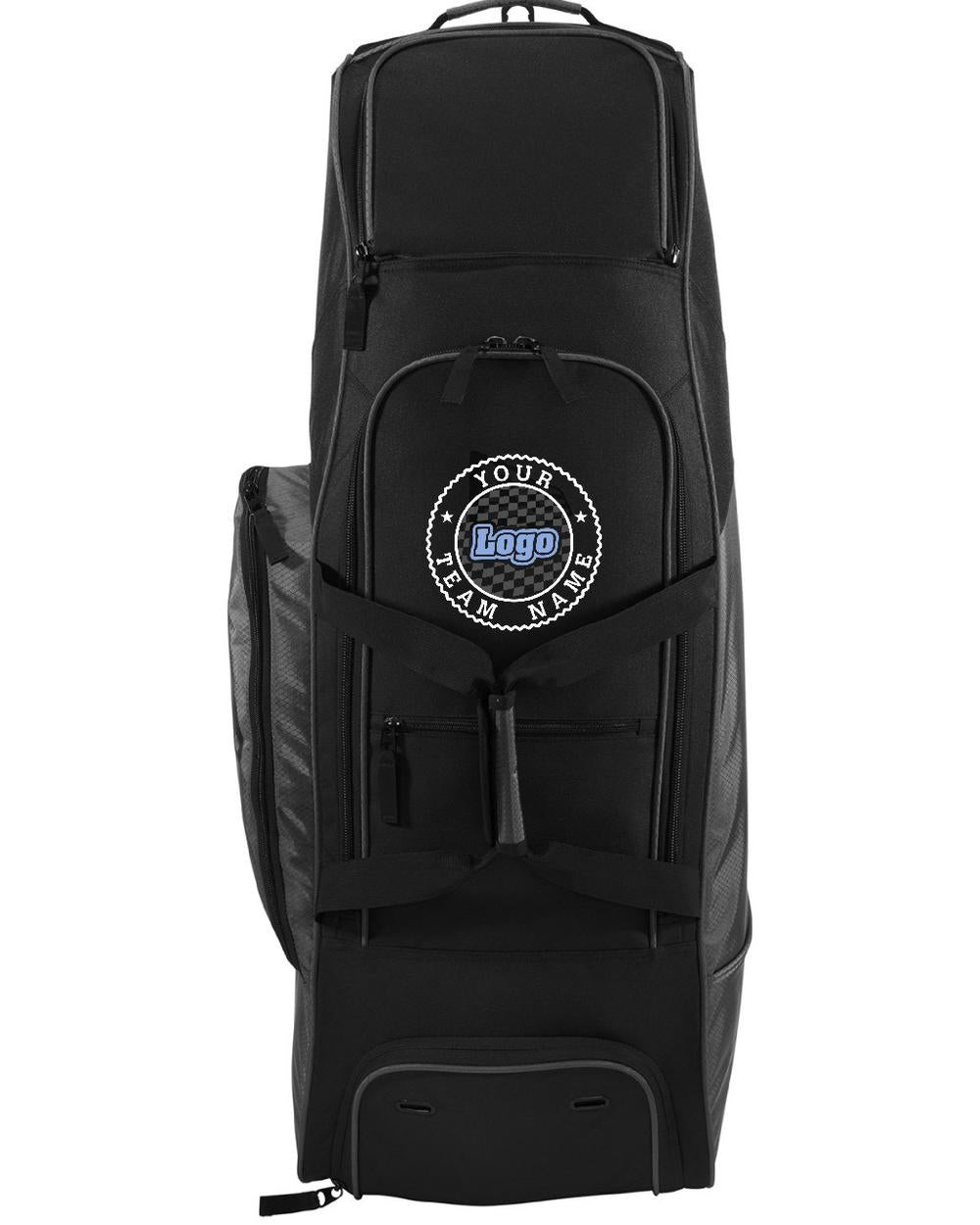 New Era Shutout Wheeled Custom Bat Bag, color: Black/Graphite