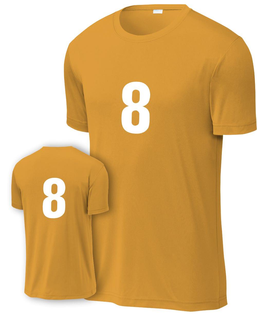 P&C Men's Numbered Performance T-Shirt, color: Gold
