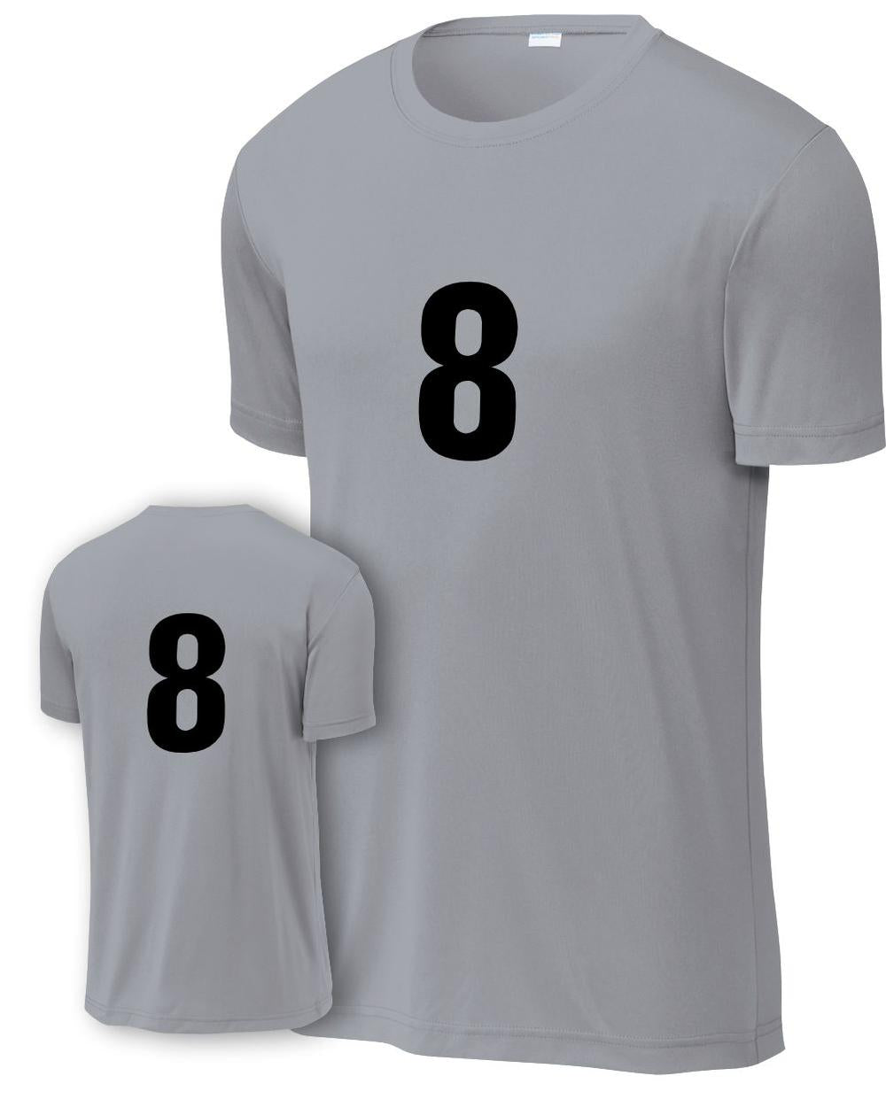 P&C Men's Numbered Performance T-Shirt, color: Silver