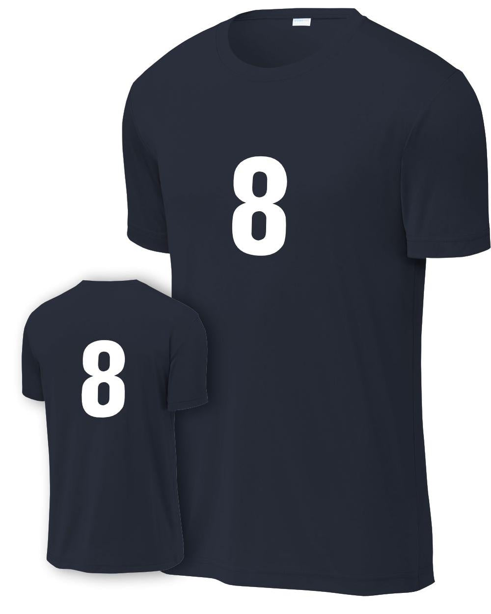 P&C Numbered Performance T-Shirt, color: Deep Navy