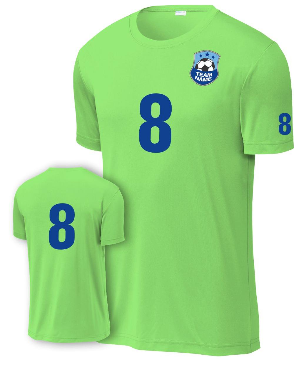P&C Score Custom Soccer Jersey, color: Neon Green