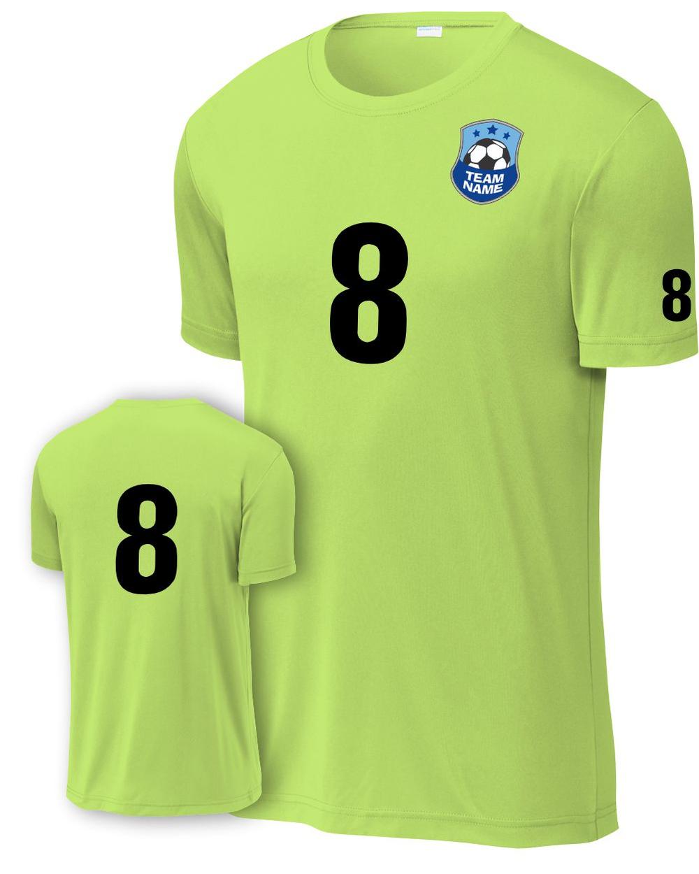P&C Men's Score Custom Soccer Jersey, color: Neon Yellow